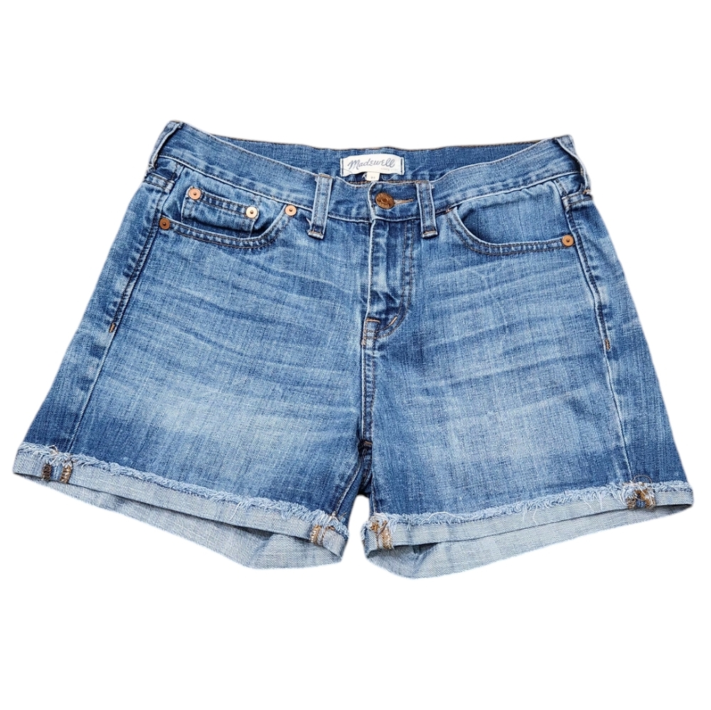 Madewell 3.5 Length Mini Jean Shorts Mid Rise 25